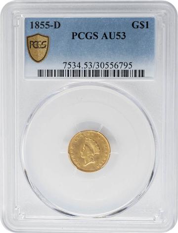 1855-D G$ Indian - Full Date