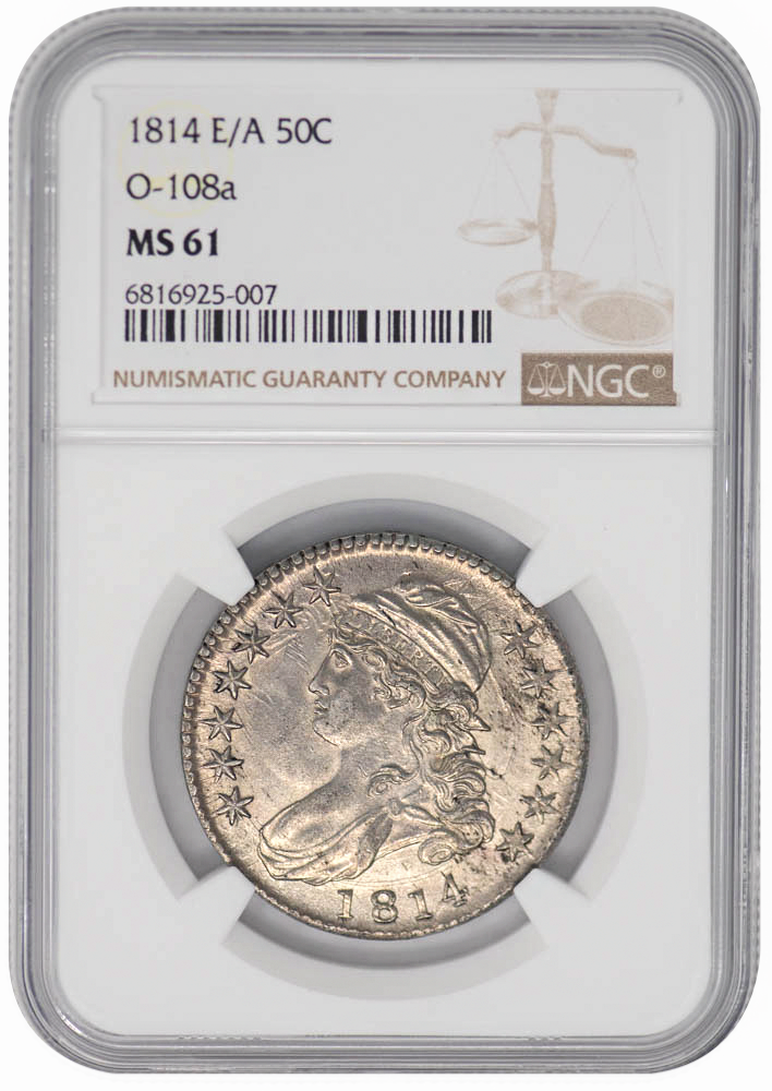 1814 50C E/A MS61 NGC