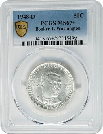 1948-D 50C Booker T. Washington MS67+ PCGS