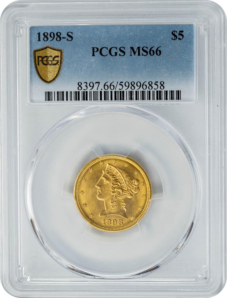 1898-S $5 MS66 PCGS