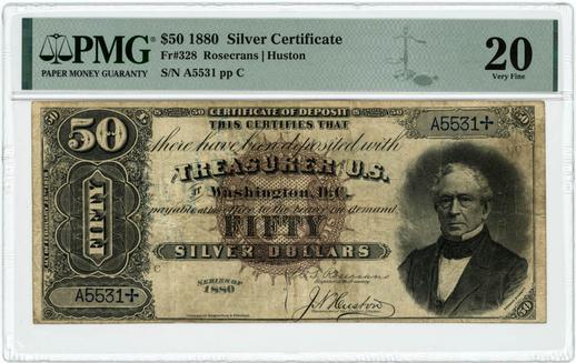 1880 FR. 328 $50 Silver Certificate