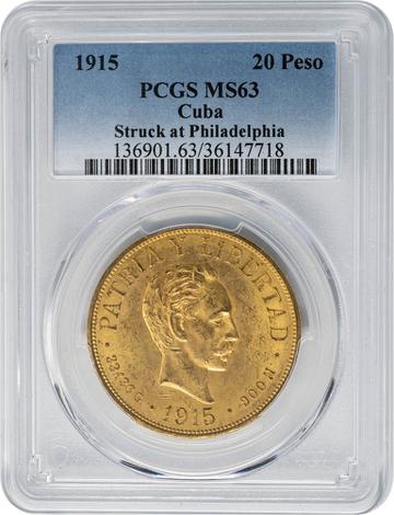 Cuba 1915 2 Peso