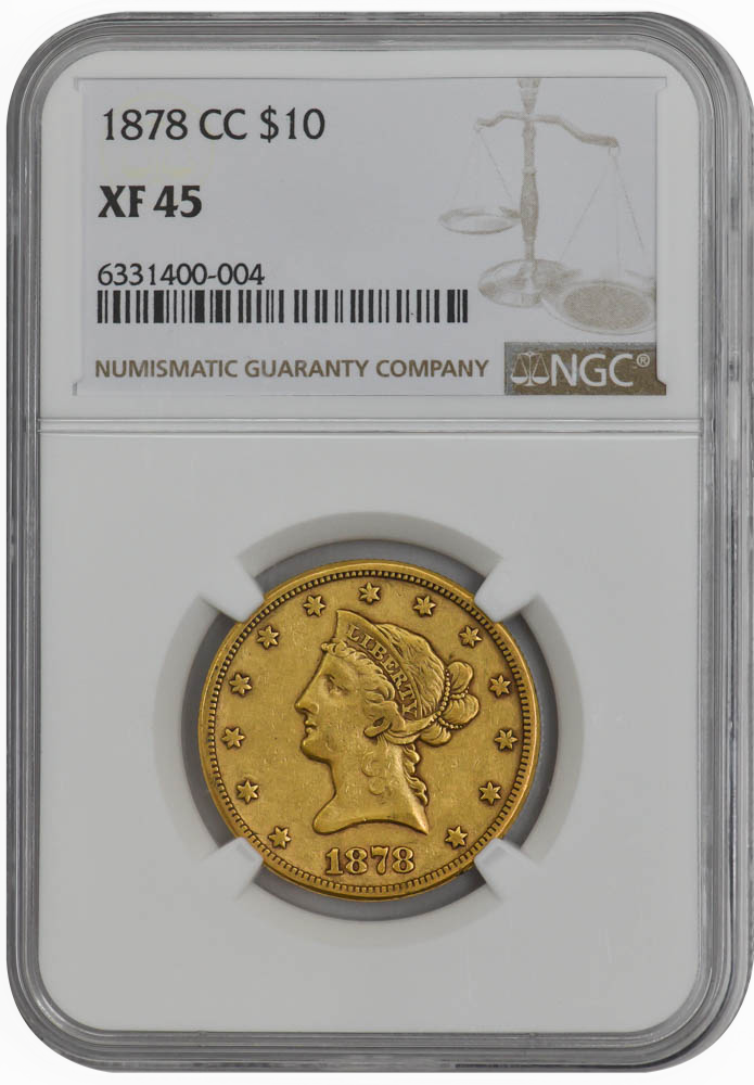 1878-CC $10 XF45 NGC