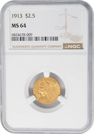 1913 $2.5 Indian
