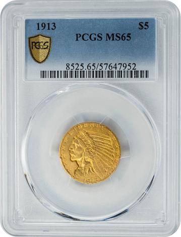1913 $5 Indian
