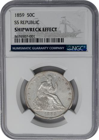 1859 Seated Liberty 50c