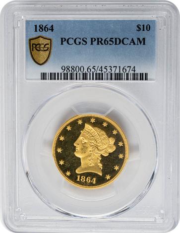1864 $10 Liberty