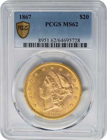 1867 $20 Liberty