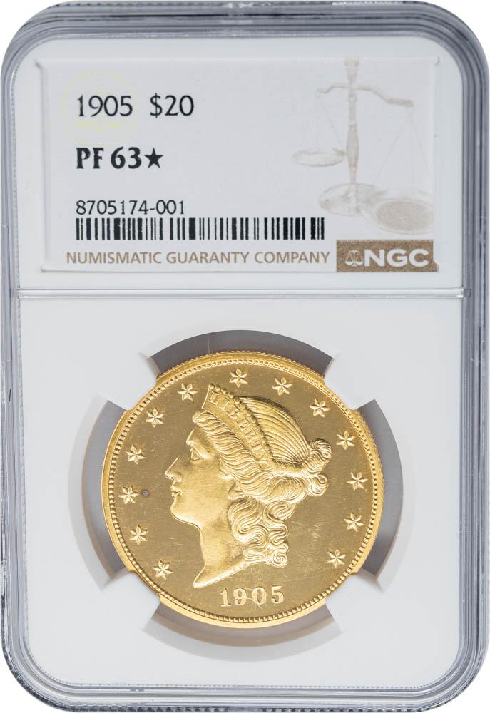 1905 $20 PR63 NGC