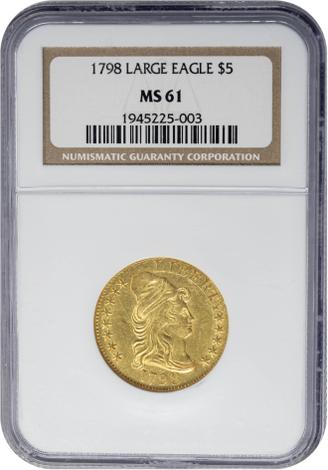 1798 $5 Draped Bust - Large 8, 13 Star Reverse
