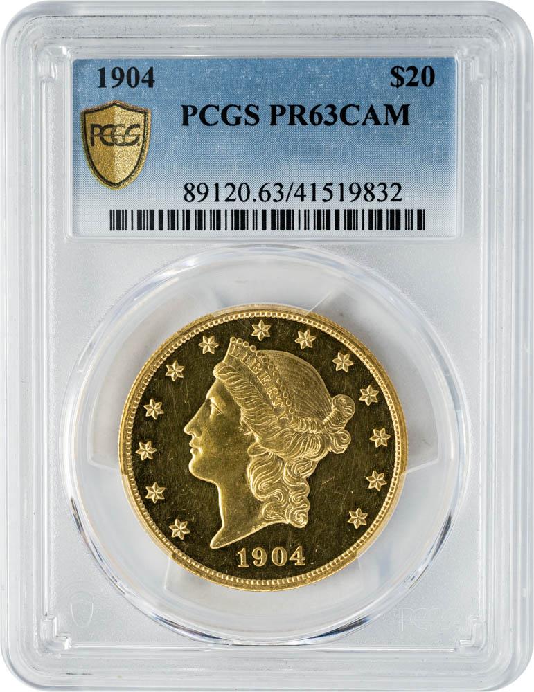 1904 $20 PR63CAM PCGS