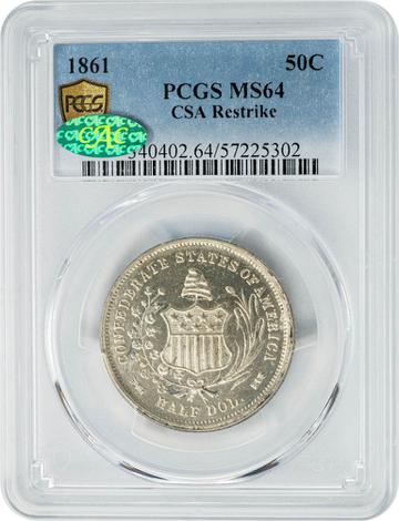 1861 Seated Liberty 50c - CSA Restrike