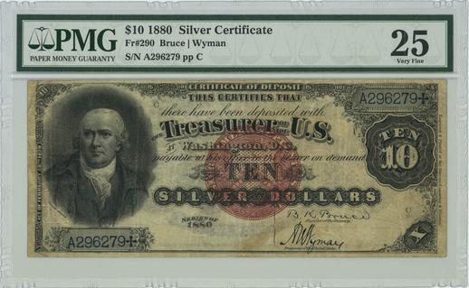 1880 FR. 290 $10 Silver Certificate
