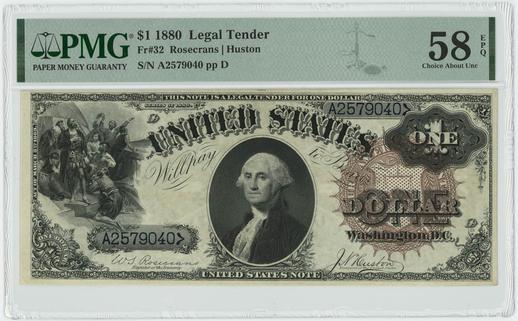 1880 FR. 32 $1 Legal Tender