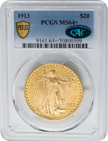 1913 $20 MS64+ PCGS