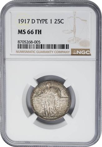 1917-D Standing Liberty 25c - Type 1