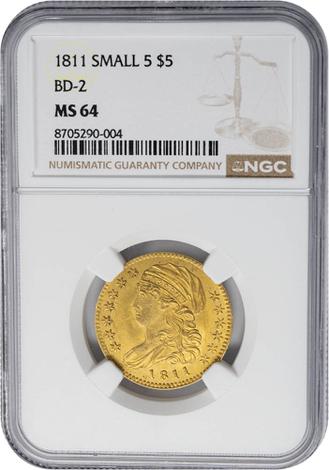 1811 $5 Capped Bust - Small 5