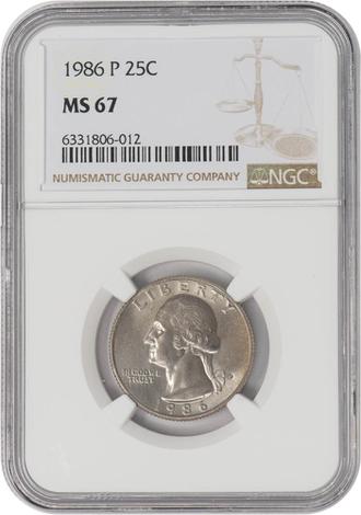 1986-P Washington 25c