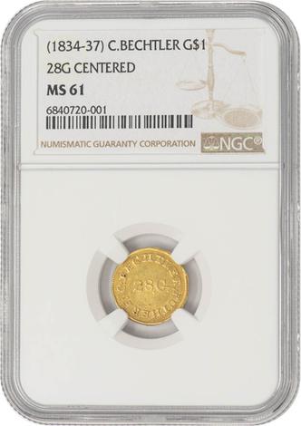 (1834-37) $ Gold C. Bechtler