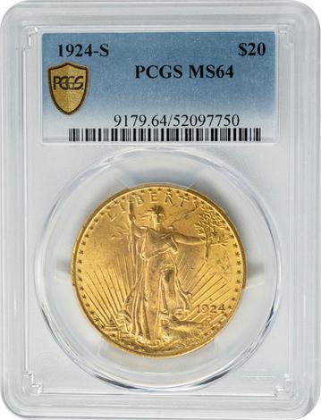 1924-S $20 St. Gaudens