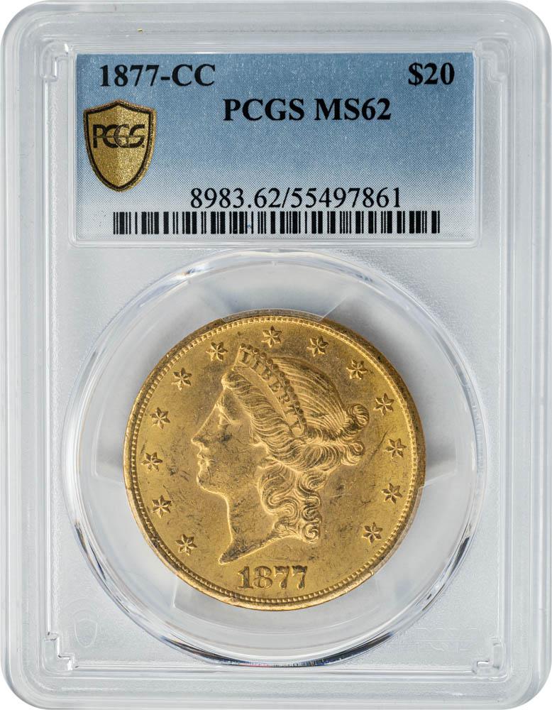 1877-CC $20 MS62 PCGS