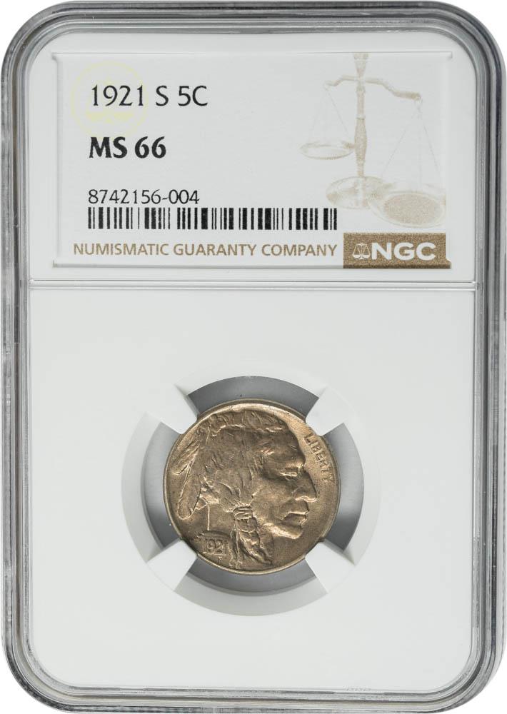 1921-S 5C MS66 NGC