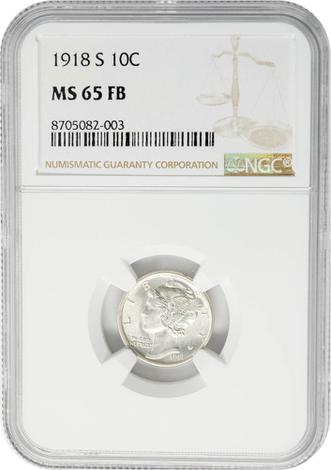 1918-S Mercury 10c