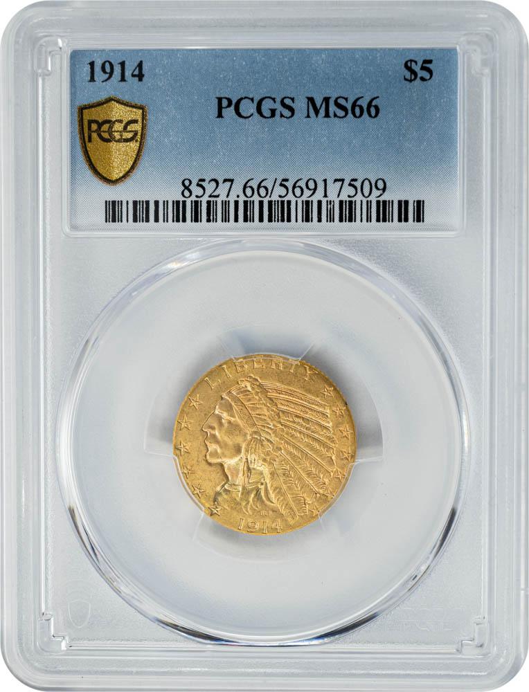 1914 $5 MS66 PCGS