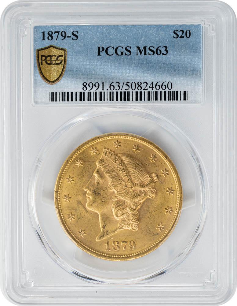 1879-S $20 MS63 PCGS