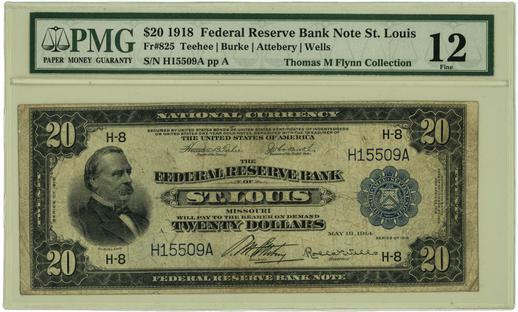 1918 FR. 825 $20 Federal Reserve Bank Note St. Louis