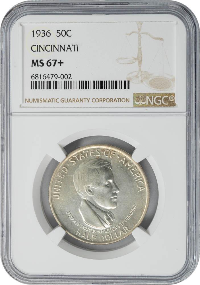 1936 50C Cincinnati MS67+ NGC