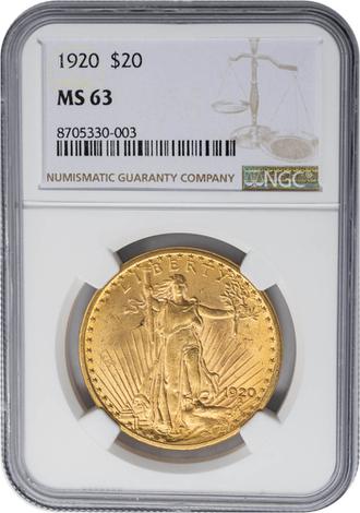 1920 $20 St. Gaudens