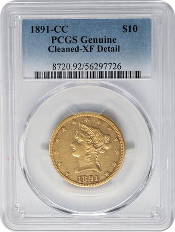 1891-CC $10 Liberty