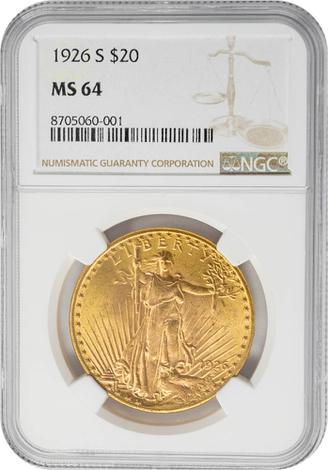 1926-S $20 MS64 NGC