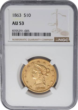 1863 $10 Liberty