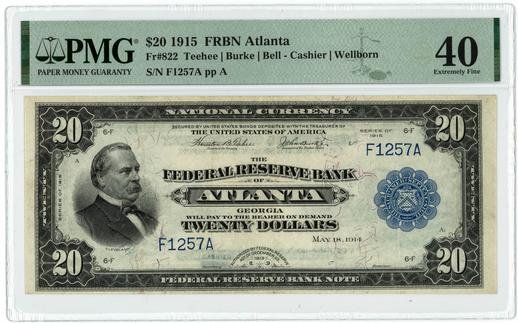1915 FR.822 $20 Federal Reserve Bank Note - Atlanta