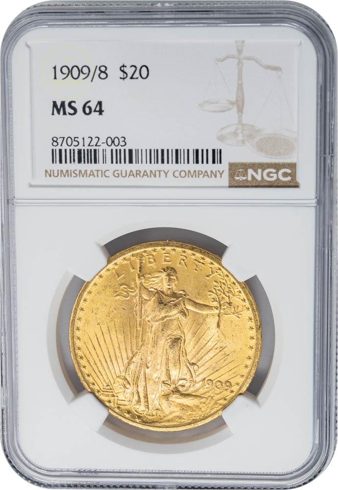 1909/8 $20 MS64 NGC