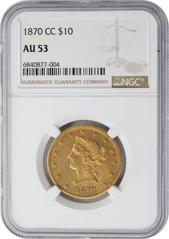 1870-CC $10 Liberty