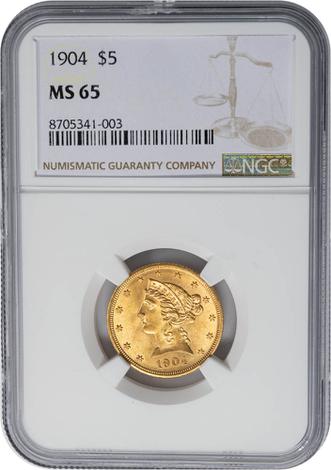 1904 $5 Liberty