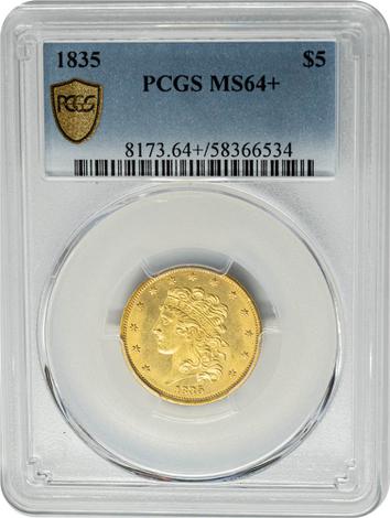 1835 $5 Classic Head