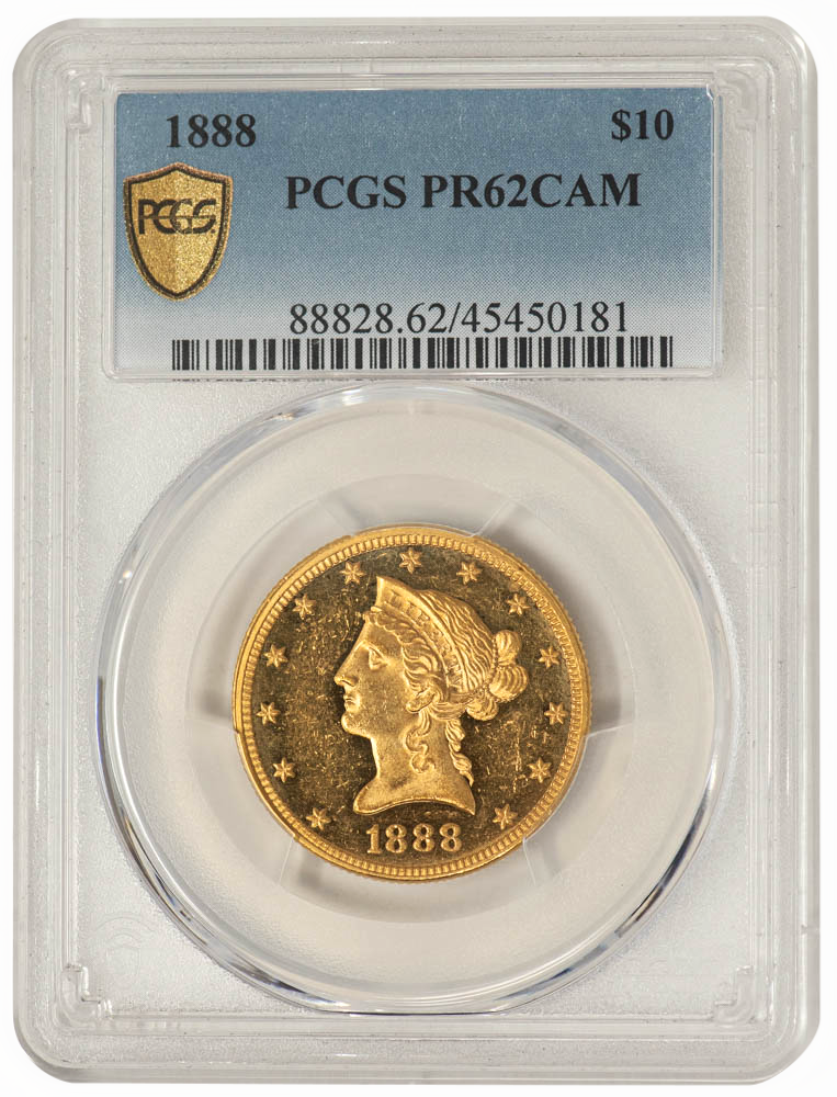 1888 $10 PR62CAM PCGS