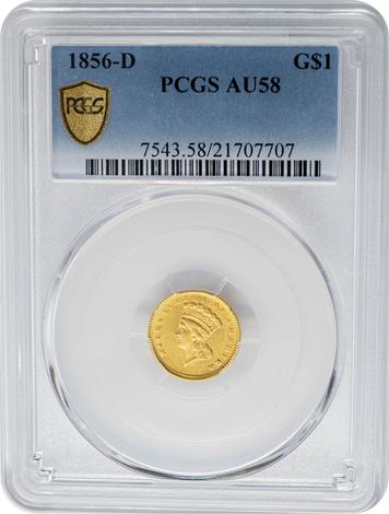1856-D G$1 AU58 PCGS