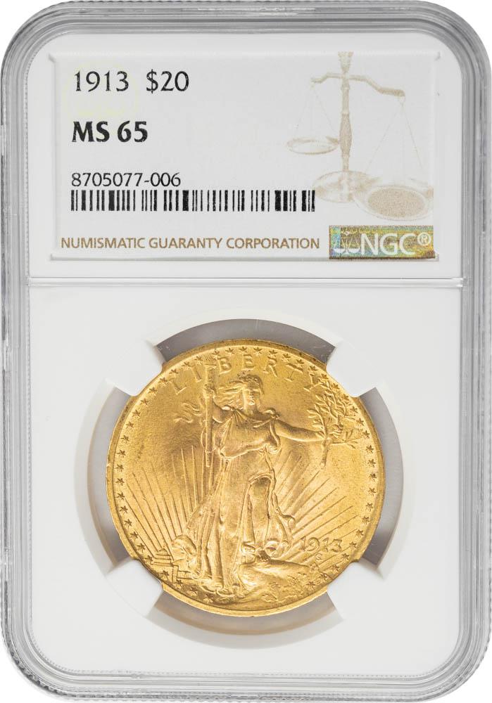 1913 $20 MS65 NGC