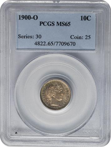 1900-O Barber 10c