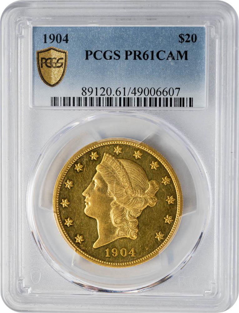 1904 $20 PR61CAM PCGS