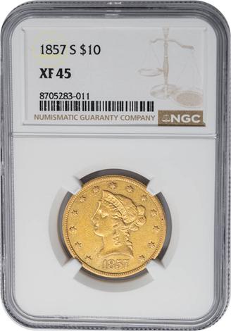 1857-S $10 Liberty