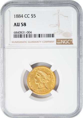 1884-CC $5 Liberty