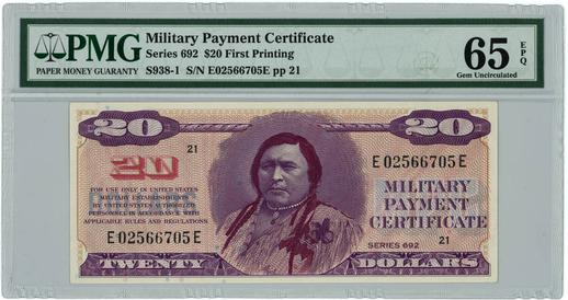 $20 Military Payment Certificate - Series 681