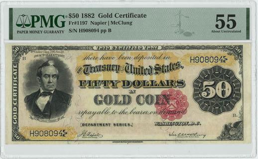 1882 FR. 1197 $50 Gold Certificate
