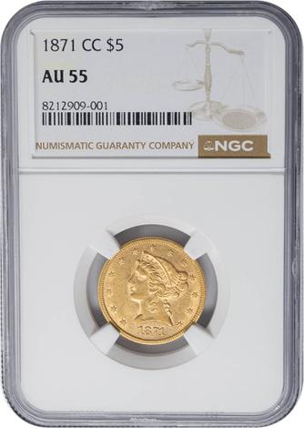 1871-CC $5 Liberty